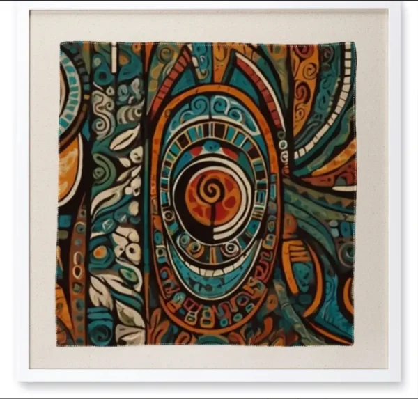 Printed Framed Silk Scarf