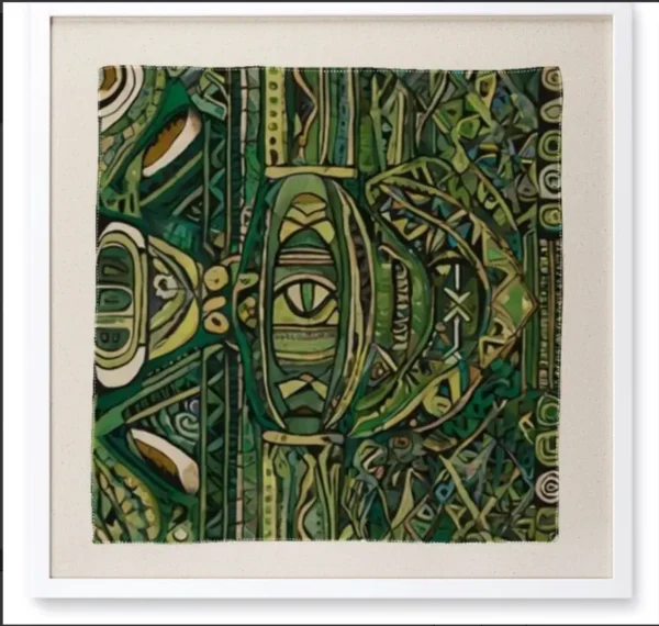 Nuku Hiva - Framed Silk Scarf