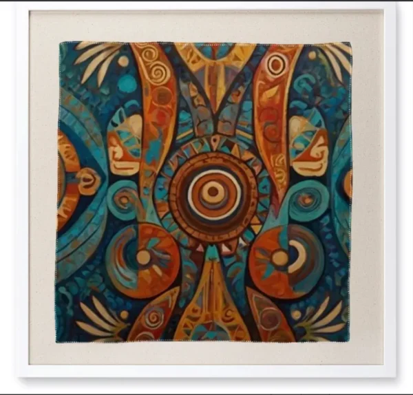 Huahine - Framed Silk Scarf