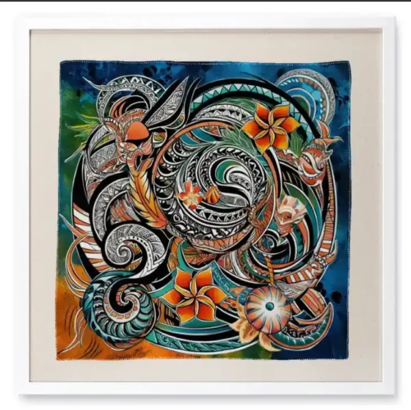 Niue Framed Silk Scarf